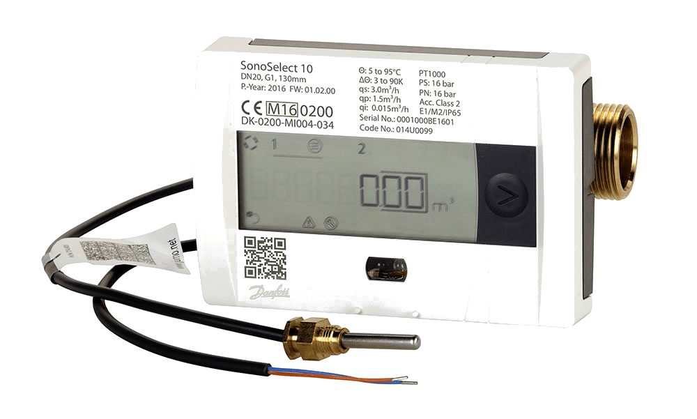 Теплосчетчик, SonoSafe10/2,5/установка- подающий трубопровод/Dn20/резьбовое исполнение+лист поверки